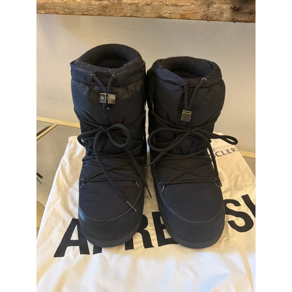 MONCLER Apres Ski Moon Boots Snow Boots Black Women Euro 39 US 9 - Picture 6 of 12